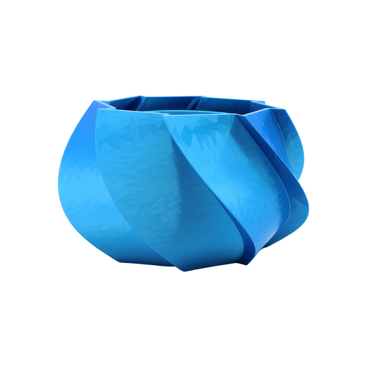 Mantua Design Vase glänzende blaue Edition